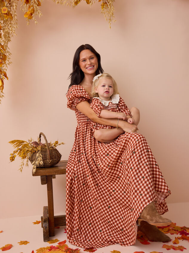 Clementine Gingham Mama Dress Detail 2 - AS Kids