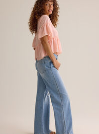 Carolina Stripe Ruffle Top Detail 3 - ALTAR'D STATE KIDS