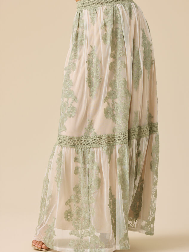 Arissa Floral Embroidered Maxi Skirt Detail 2 - ALTAR'D STATE KIDS