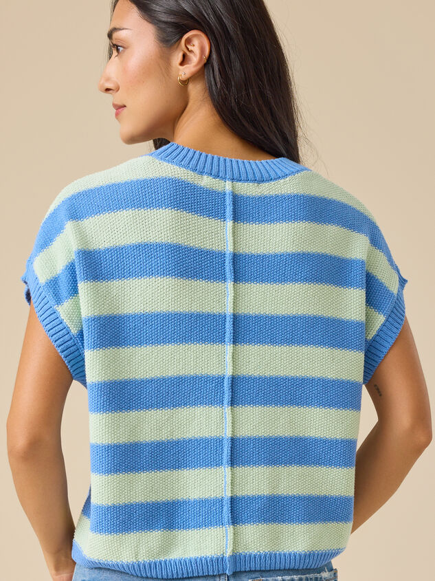 Peony Striped Sweater Vest Detail 5 - ALTAR'D STATE KIDS