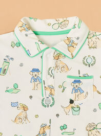 Country Club Dog Polo Shorts Set Detail 3 - ALTAR'D STATE KIDS