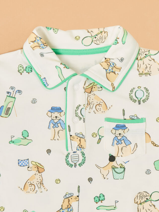 Country Club Dog Polo Shorts Set Detail 3 - ALTAR'D STATE KIDS