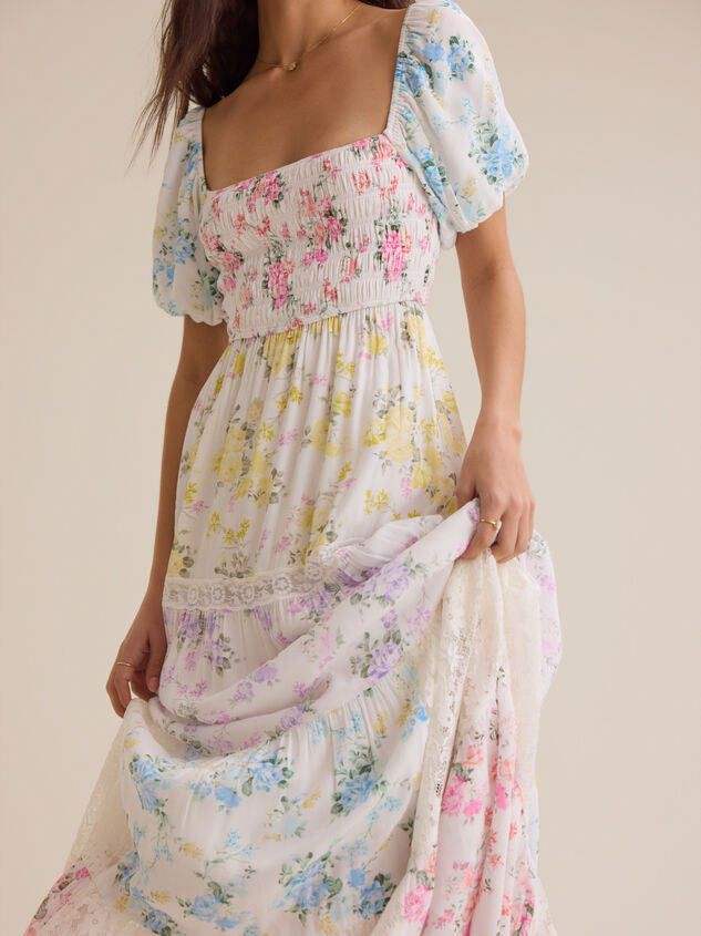 Harlie Floral Maxi Dress Detail 3 - AS Kids