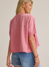 Abigail Stripe Cropped Tee Detail 4 - AS Kids