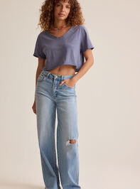 Vera Cropped Lace Tee Detail 2 - AS Kids