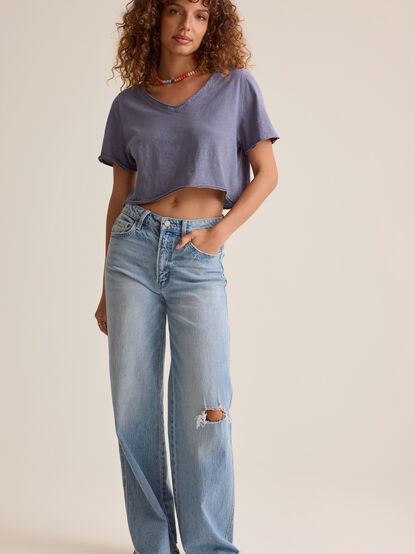 Vera Cropped Lace Tee - AS Kids
