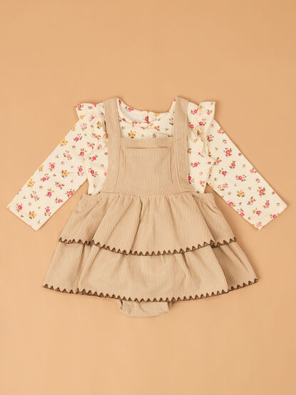 Gemma Corduroy Jumper and Floral Top Set - AS Kids