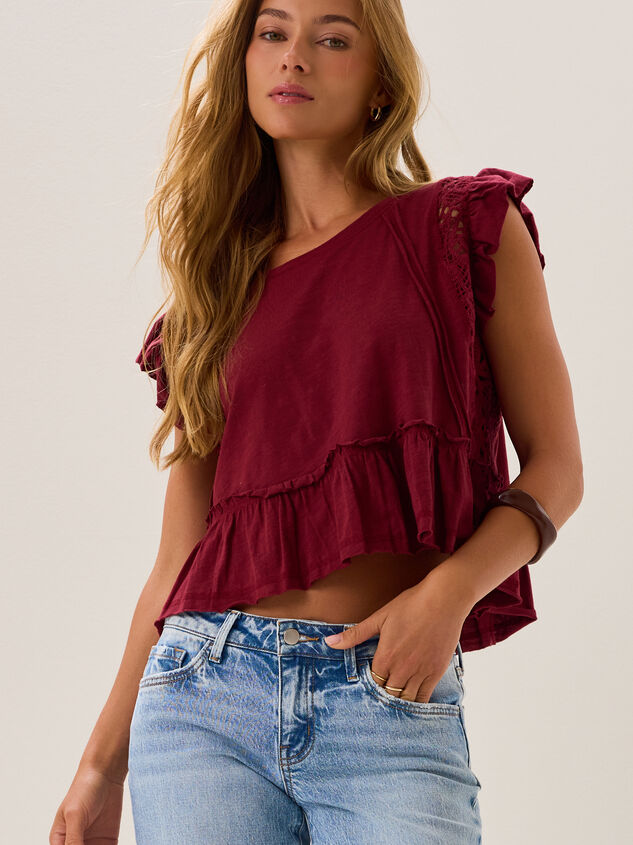 Kiki Short Sleeve Crochet Shirt Detail 2 - AS Kids