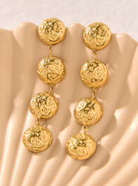 18K Marigold Hammered Dangle Earrings - AS Kids