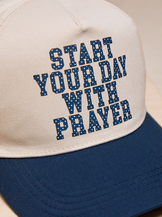 Start With Prayer Trucker Hat Detail 2 - AS Kids