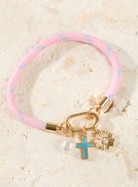 Pink Cord Charm Bracelet Detail 2 - ALTAR'D STATE KIDS
