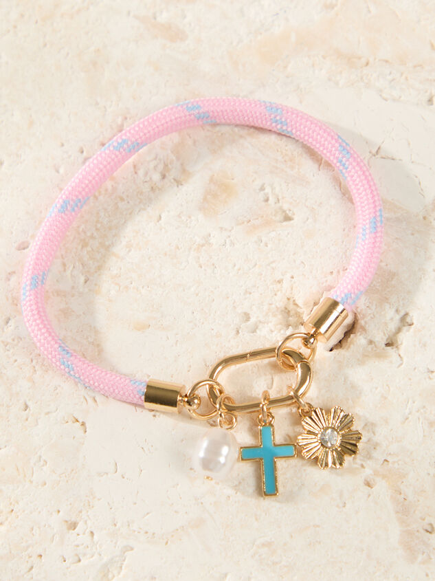 Pink Cord Charm Bracelet Detail 2 - ALTAR'D STATE KIDS
