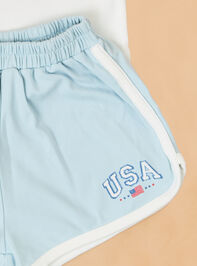 USA Top and Short Set Detail 2 - AS Kids