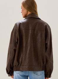 Maria Leather Bomber Jacket Detail 6 - AS Kids