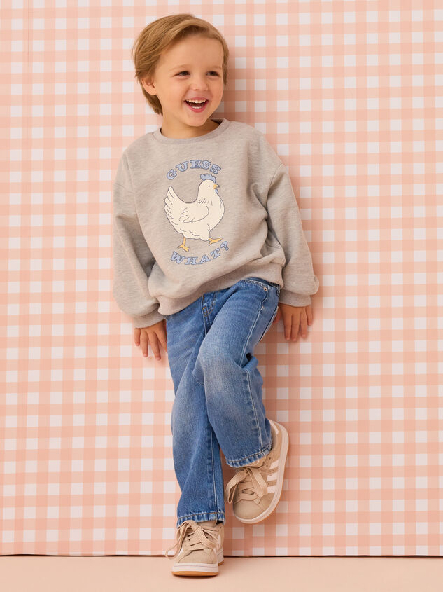 Guess What Graphic Sweatshirt Detail 6 - AS Kids