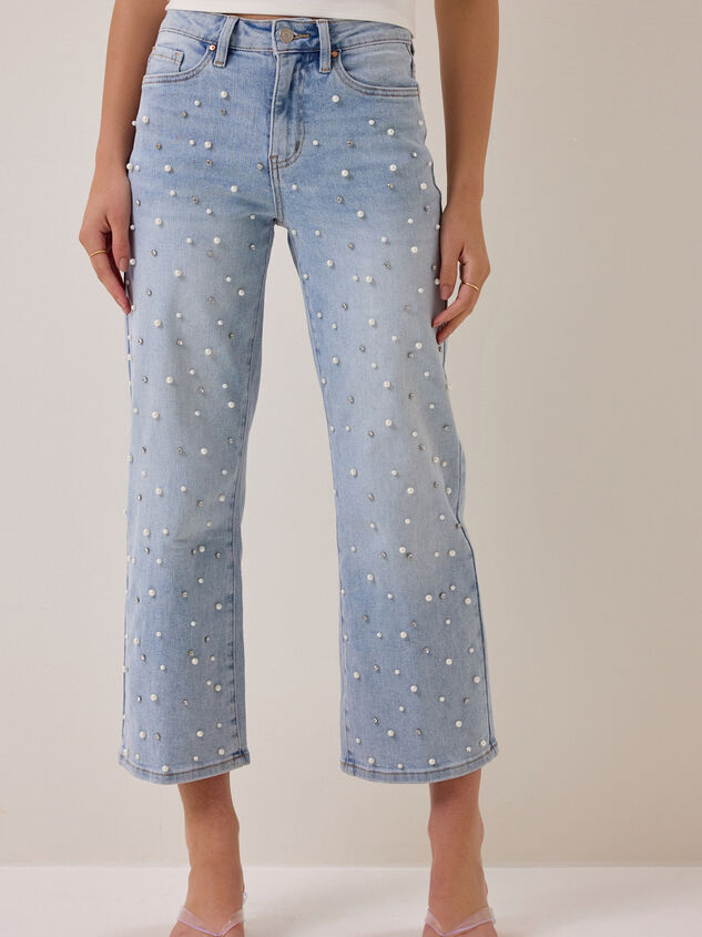 Brooklyn Embellished Straight Leg Jeans Detail 3 - AS Kids