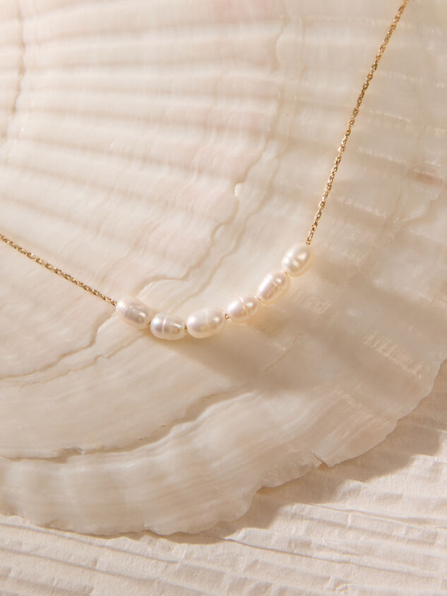 Golden Tide Pearl Slider Necklace Detail 3 - AS Kids
