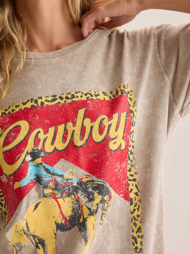 Western Cowboy Oversized Tee Detail 2 - AS Kids