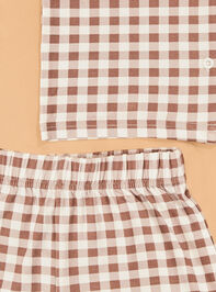 Eloise Gingham Toddler PJ Set Detail 2 - AS Kids