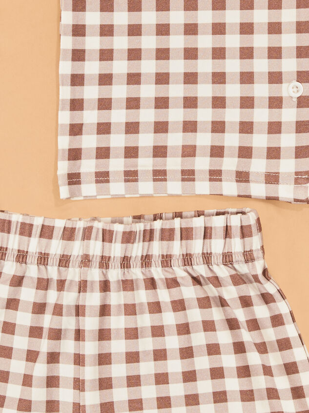 Eloise Gingham Toddler PJ Set Detail 2 - AS Kids