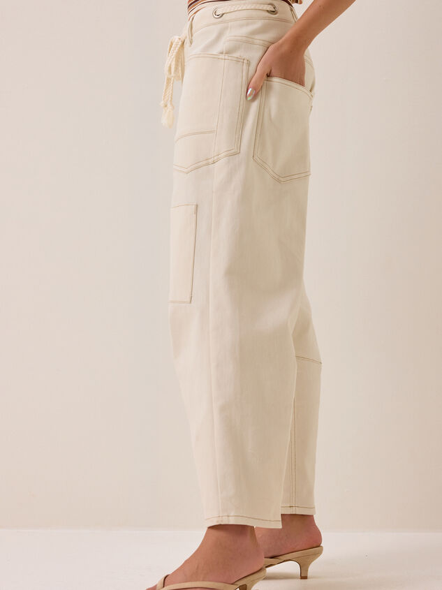 Amelia Tie Barrel Pant Detail 4 - AS Kids
