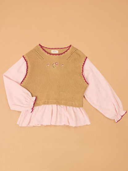 Florence Floral Embroidered Sweater - AS Kids
