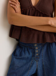 Andy High-Rise Button Front Boho Pant Detail 3 - AS Kids