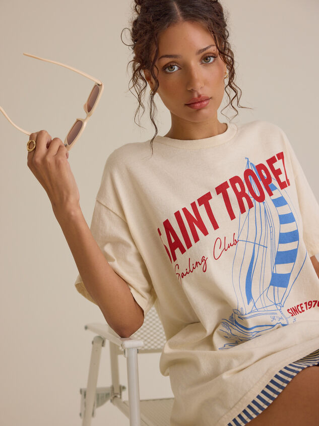 Saint Tropez Sailing Club Oversized Tee Detail 2 - ALTAR'D STATE KIDS