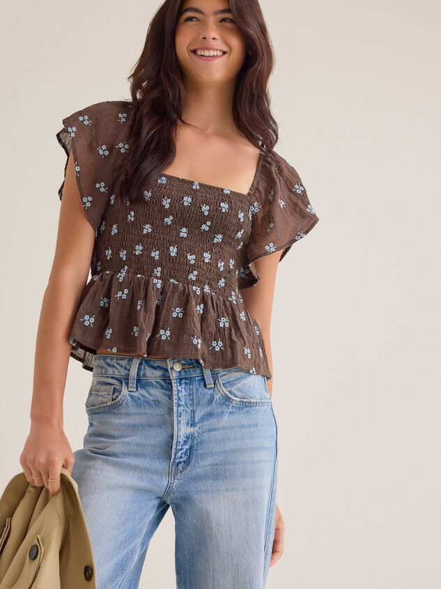 Maggy Embroidered Floral Top Detail 4 - AS Kids
