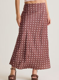 Rowan Polka Dot Satin Midi Skirt Detail 2 - AS Kids