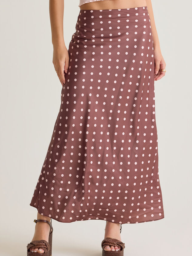Rowan Polka Dot Satin Midi Skirt Detail 2 - AS Kids