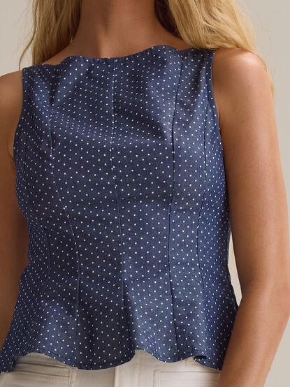 Effie Polka Dot Pleated Tank - AS Kids