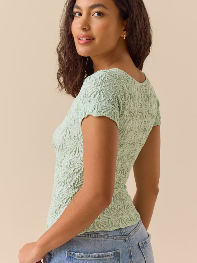 Blaire Short Sleeve Seamless Floral Tee Detail 5 - ALTAR'D STATE KIDS