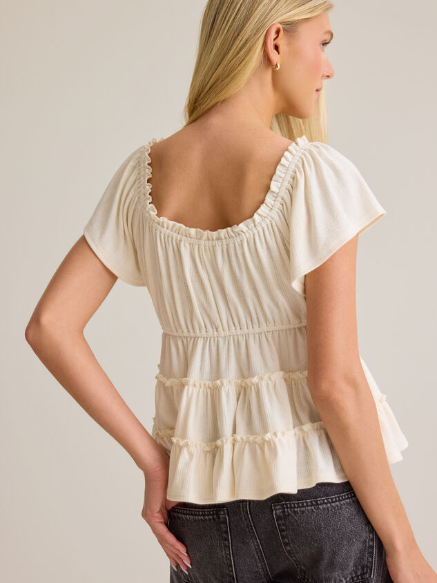 Jilliann Tiered Babydoll Top Detail 5 - AS Kids