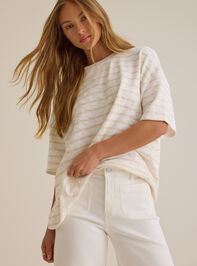 Hayden Oversized Stripe Tee Detail 2 - ALTAR'D STATE KIDS