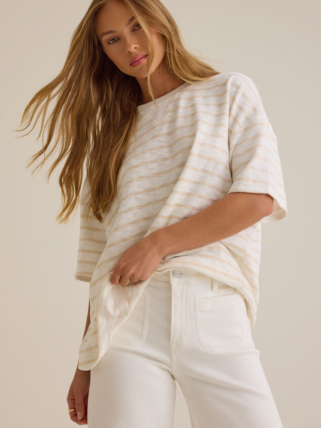 Hayden Oversized Stripe Tee Detail 2 - ALTAR'D STATE KIDS