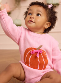 Hazel Pumpkin Sweater Bubble By Mudpie - AS Kids