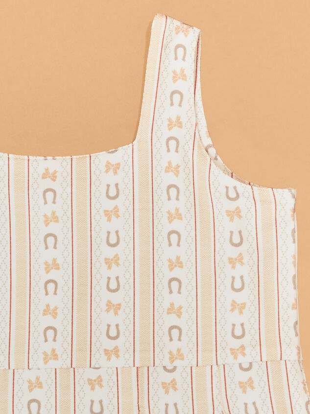 Horseshoe Bow Stripe Jumpsuit Detail 2 - AS Kids