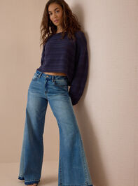 Jude Textured Boatneck Sweater Detail 2 - AS Kids