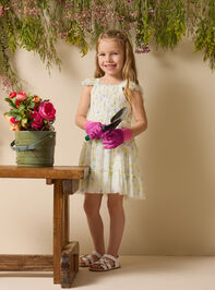 Gillian Floral Toddler Dress Detail 3 - ALTAR'D STATE KIDS