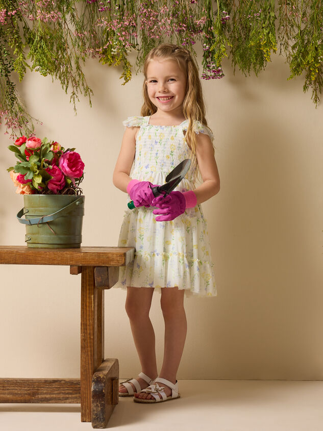 Gillian Floral Toddler Dress Detail 3 - ALTAR'D STATE KIDS