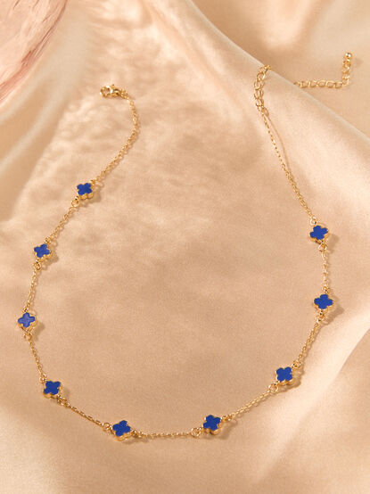 18K Gold Dainty Clover Choker - ALTAR'D STATE KIDS