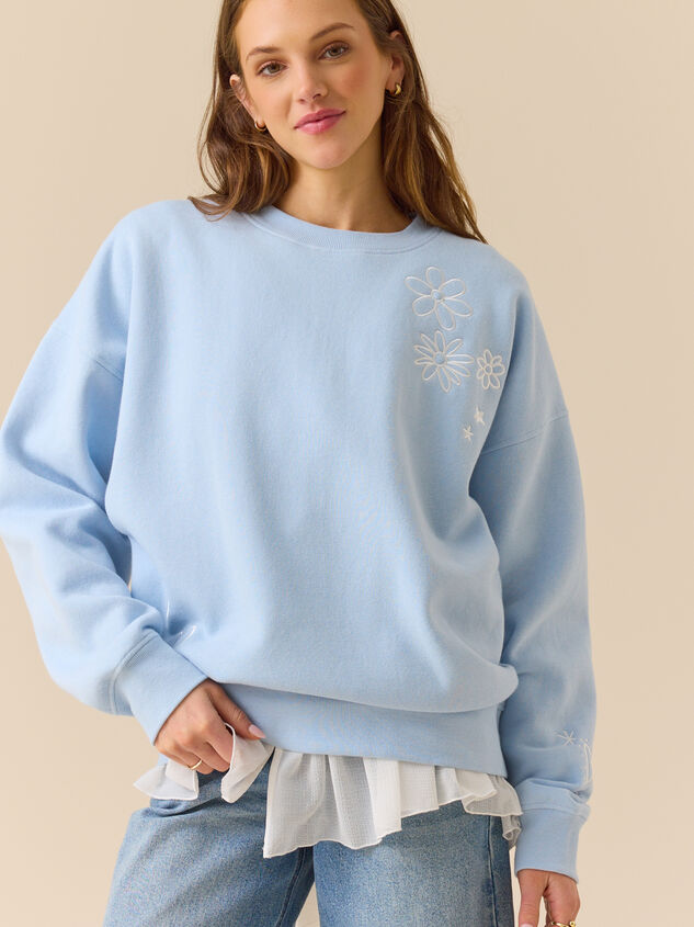 Make Heaven Crowded Graphic Sweatshirt Detail 3 - ALTAR'D STATE KIDS