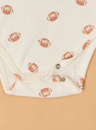Mini Football Long Sleeve Bodysuit Detail 3 - AS Kids