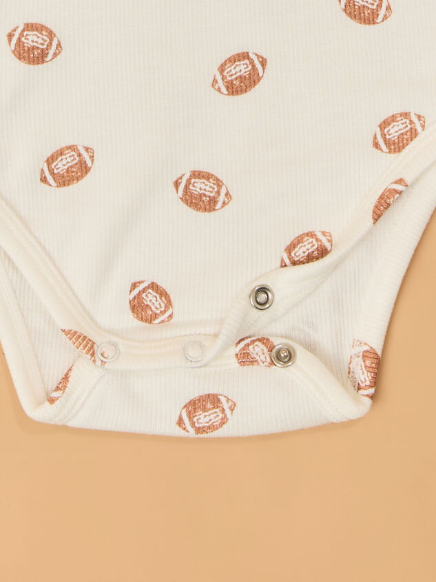Mini Football Long Sleeve Bodysuit Detail 3 - AS Kids