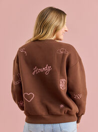 Cowgirl Icons Embroidered Mama Sweatshirt Detail 5 - ALTAR'D STATE KIDS