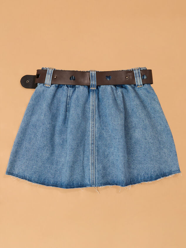 Hadley Pleated Denim Skort Detail 3 - AS Kids