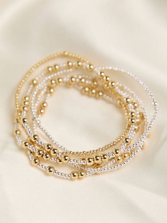 Mixed Metal Gold Bead Bracelet - AS Kids
