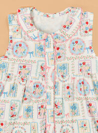 Finley Floral Patchwork Smocked Dress Detail 2 - AS Kids