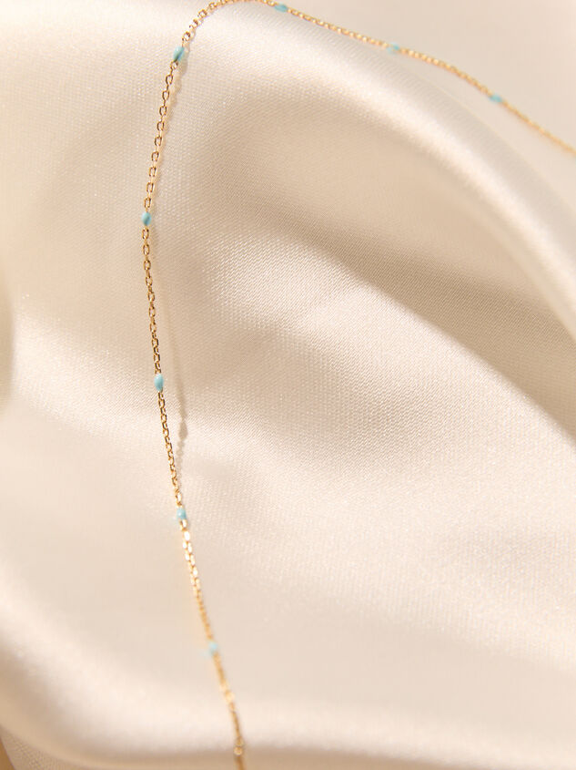 Kendall Blue Dot Necklace Detail 3 - ALTAR'D STATE KIDS